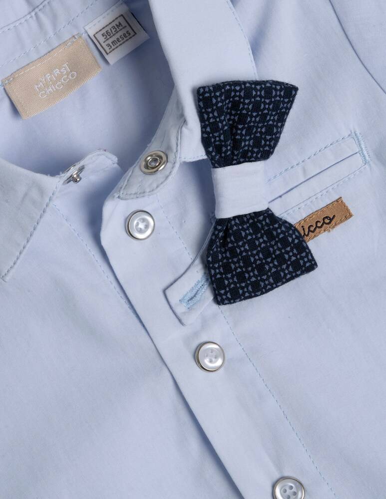 Chicco Camicia In Cotone A Manica Corta