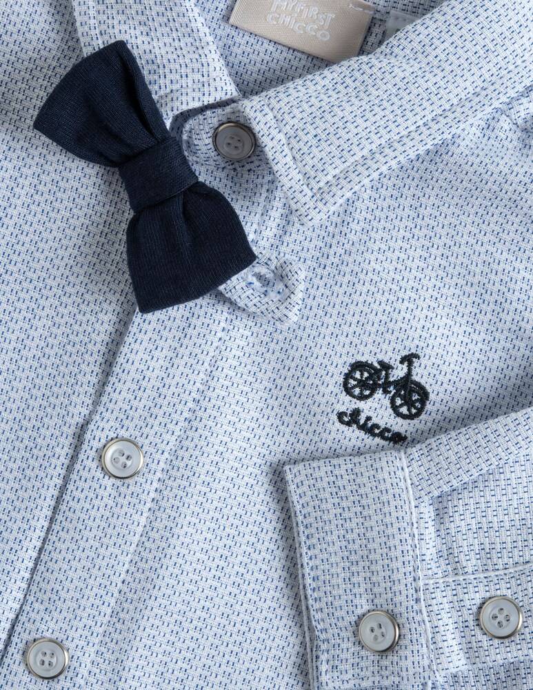 Chicco Camicia In Cotone A Manica Lunga