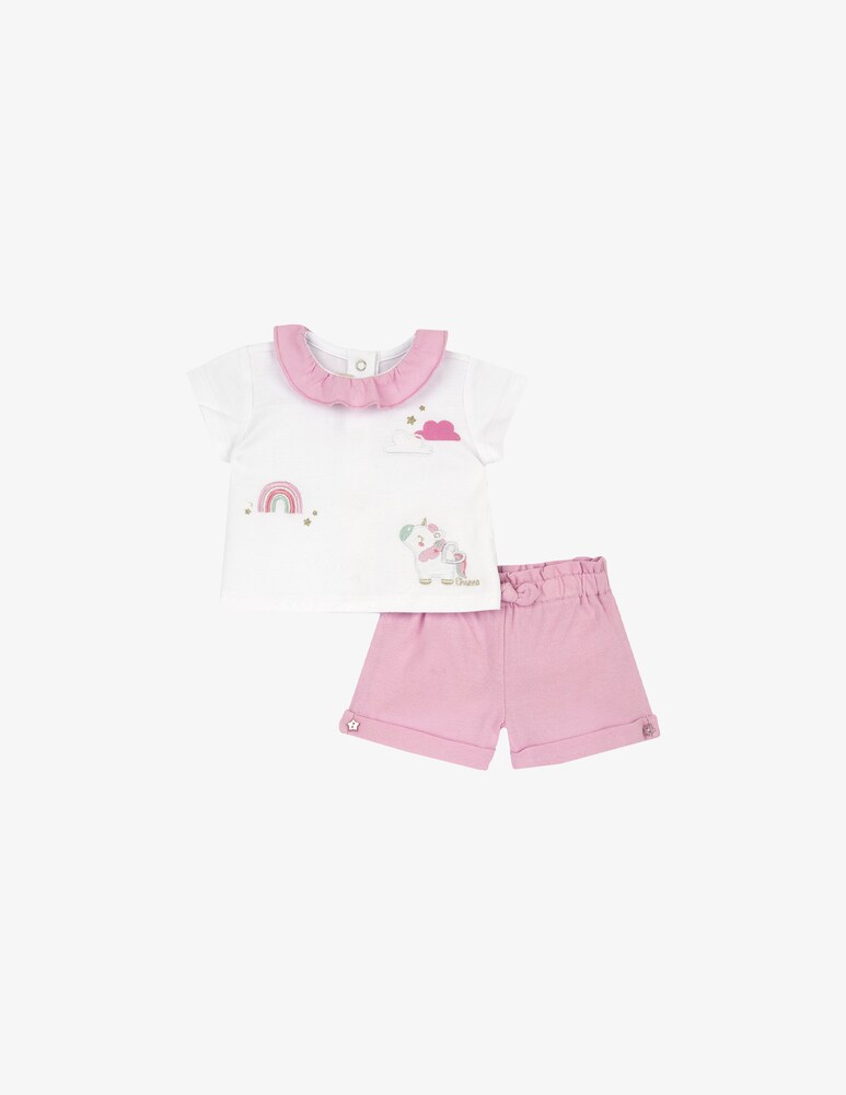 Chicco Set con t-shirt e pantaloncino in cotone