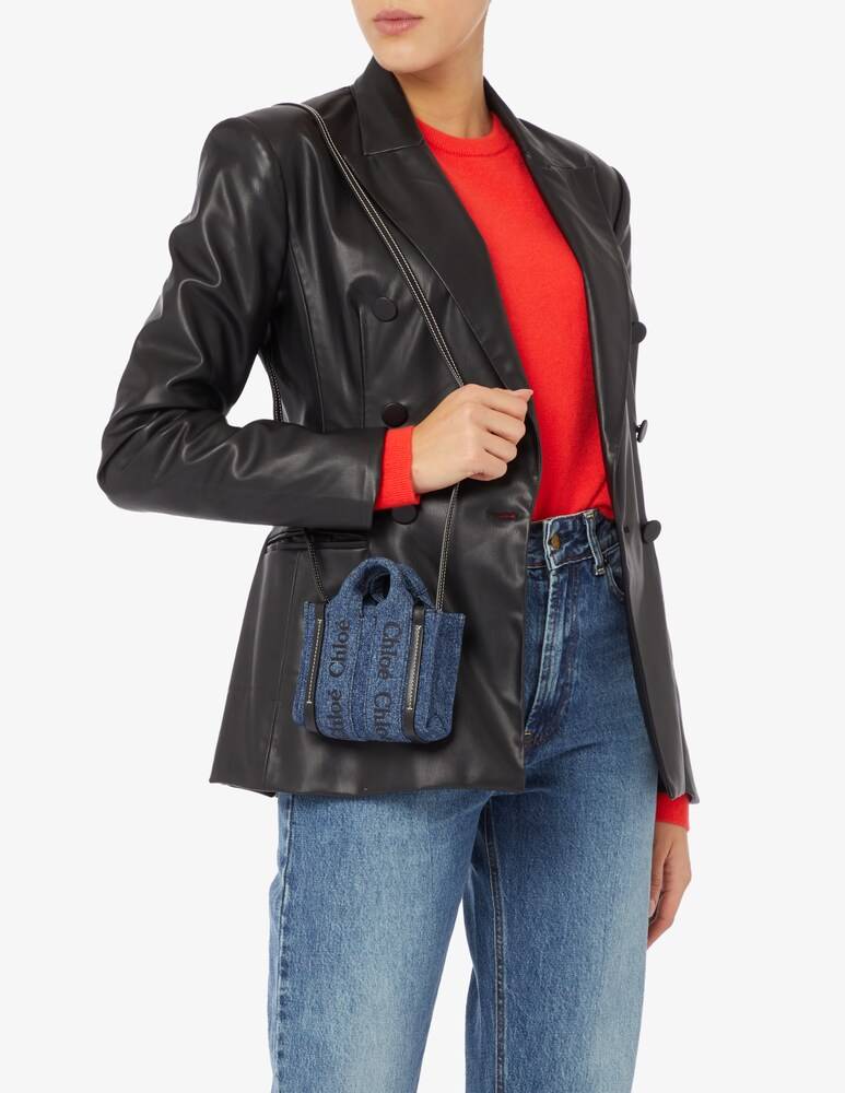 Chloé Borsa Mini In Denim Woody