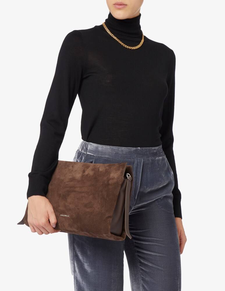 Coccinelle Borsa A Spalla In Camoscio M Bohem