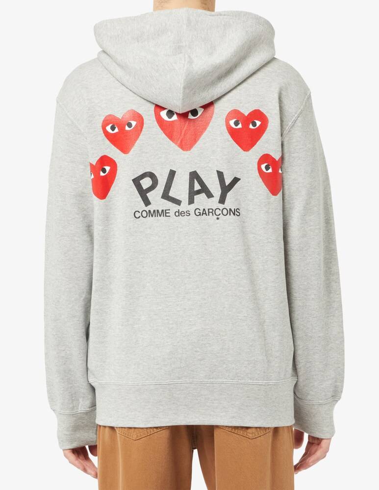 Comme Des Garçons Play Felpa Con Cappuccio Cuori Retro
