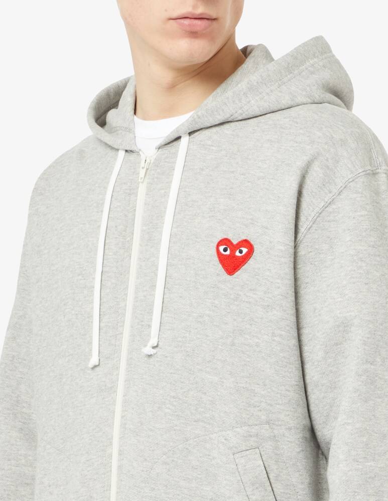 Comme Des Garçons Play Felpa Con Cappuccio Cuori Retro