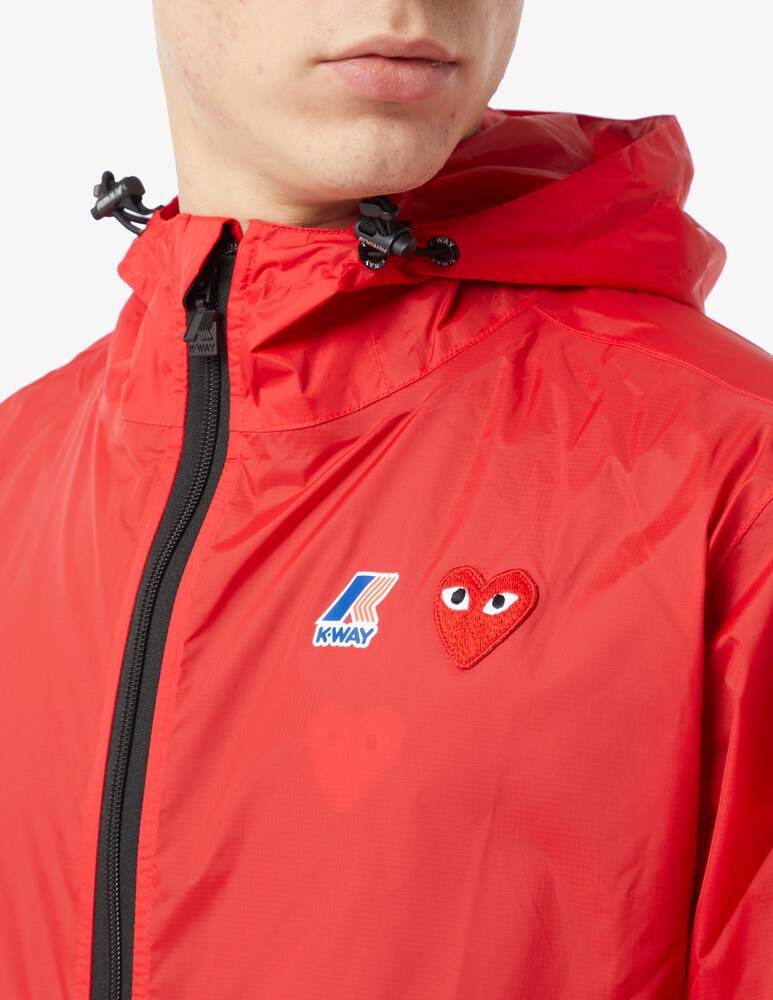 Comme Des Garçons Play Felpa Con Cappuccio K-way X Play