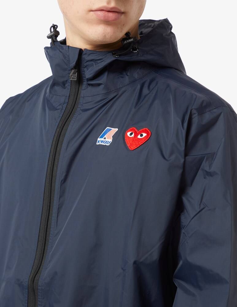 Comme Des Garçons Play Felpa Con Cappuccio K-way X Play