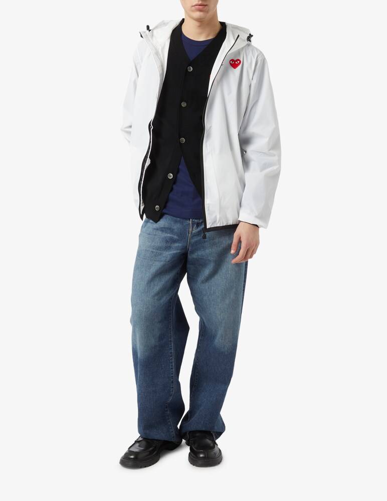 Comme Des Garçons Play Felpa Con Cappuccio K-way X Play