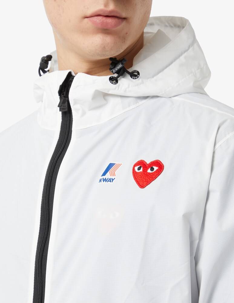 Comme Des Garçons Play Felpa Con Cappuccio K-way X Play