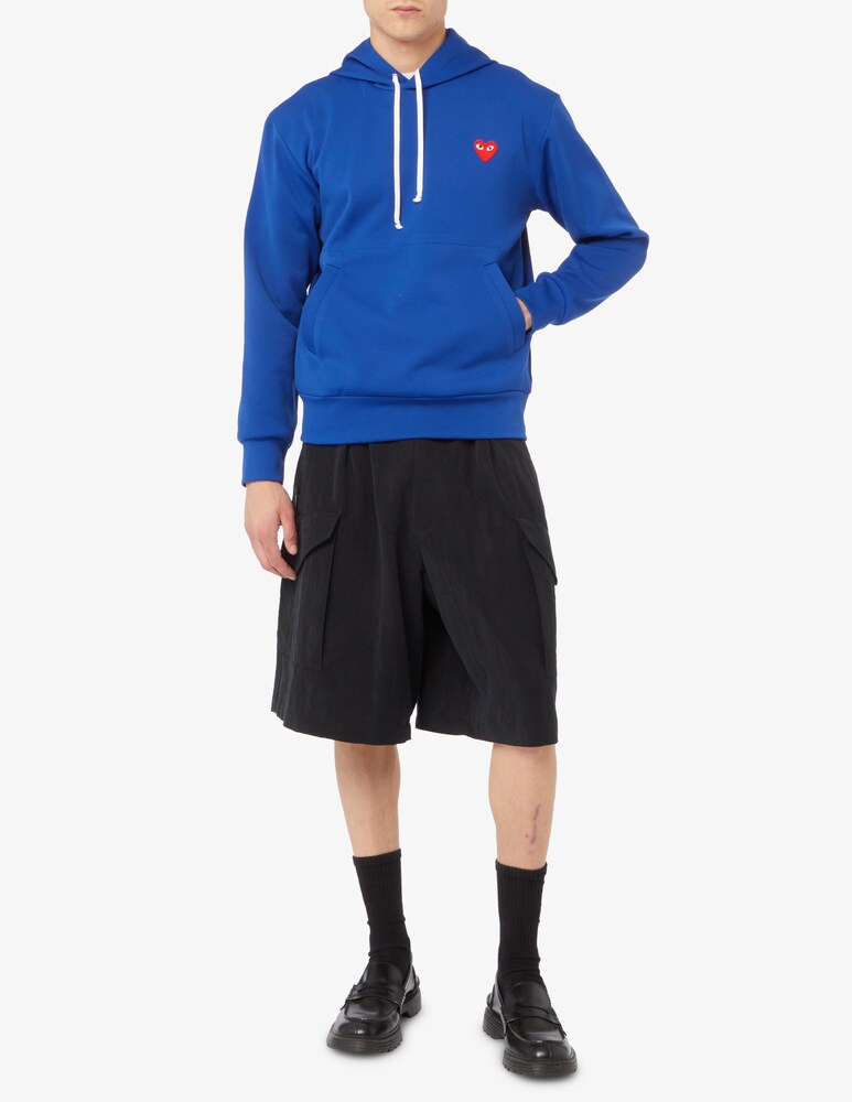 Comme Des Garçons Play Felpa Con Cappuccio Kangaroo