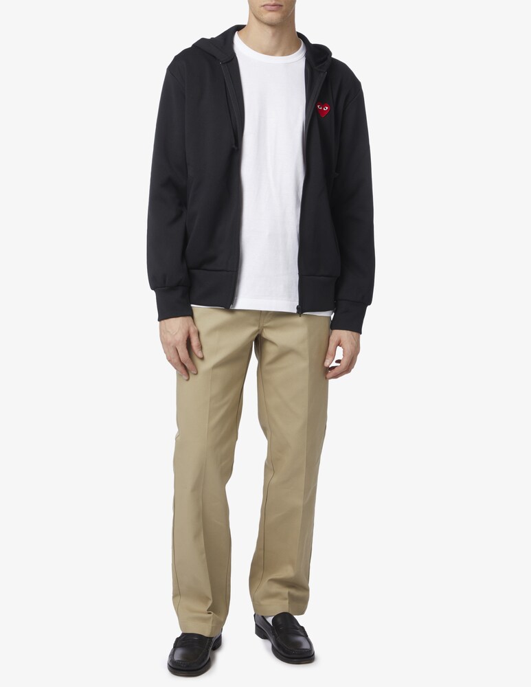 Comme Des Garçons Play Maglietta 3 Cuori Maniche Lunghe A Righe