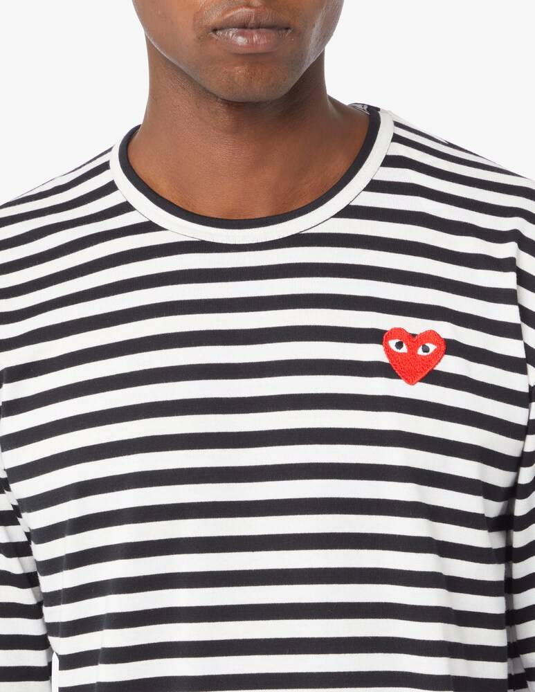 Comme Des Garçons Play Maglietta A Righe