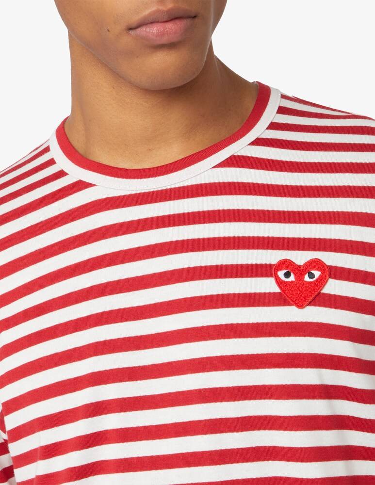 Comme Des Garçons Play Maglietta A Righe - Multicolor