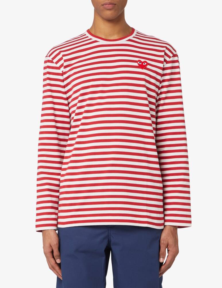 Comme des Garçons Play Maglietta a righe - Multicolor