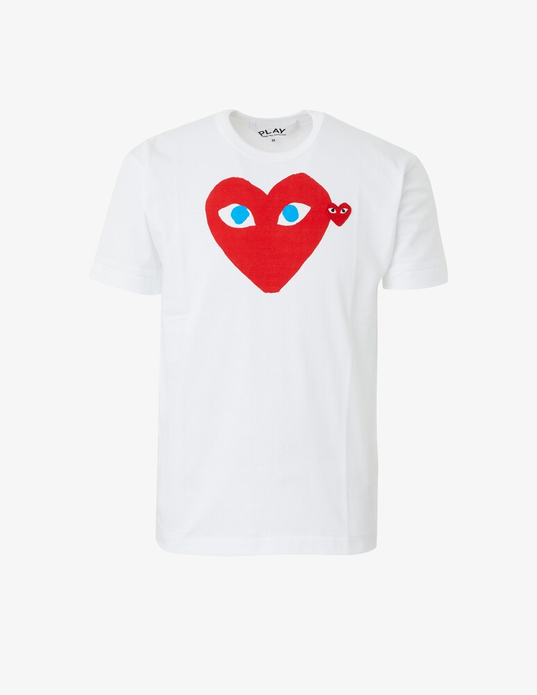 Comme des Garçons Play Maglietta big red heart and eyes