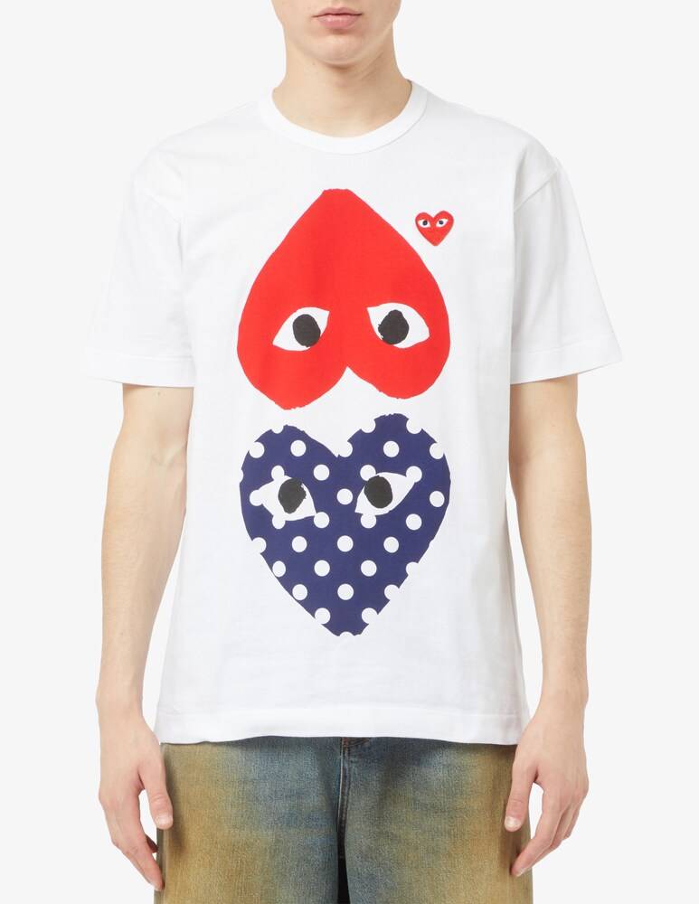 Comme des Garçons Play Maglietta doppio cuore pois