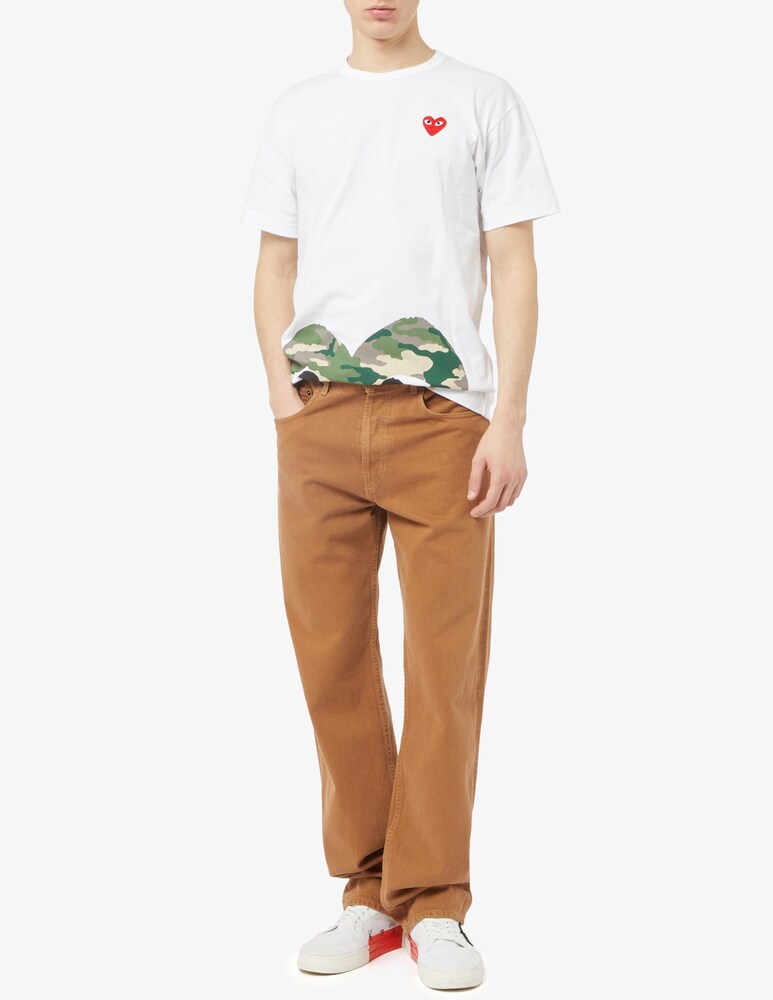 Comme Des Garçons Play Maglietta Heart Down Military