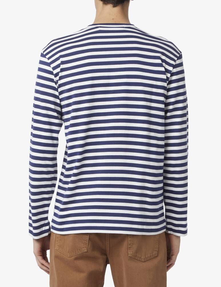 Comme Des Garçons Play Maglietta Maniche Lunghe A Righe