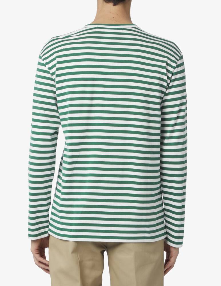 Comme Des Garçons Play Maglietta Maniche Lunghe A Righe