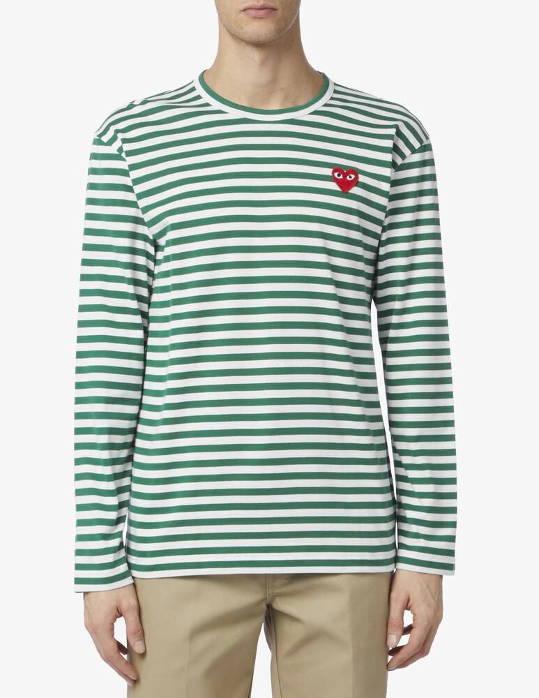 Comme des Garçons Play Maglietta maniche lunghe a righe