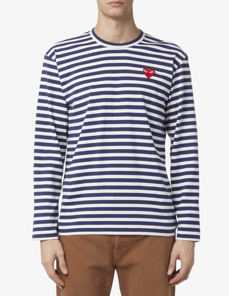 Comme des Garçons Play Maglietta maniche lunghe a righe