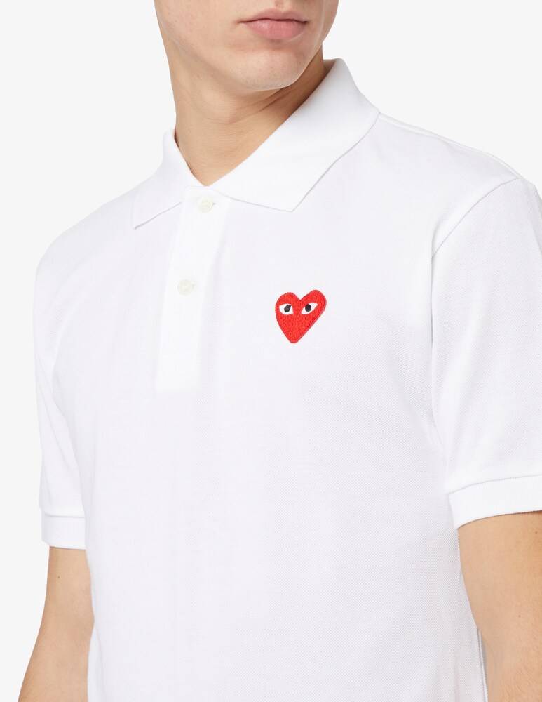 Comme Des Garçons Play Polo Manica Corta Small Heart