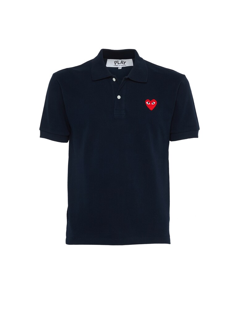 Comme Des Garçons Play Polo Play Con Cuore Piccolo Ricamato