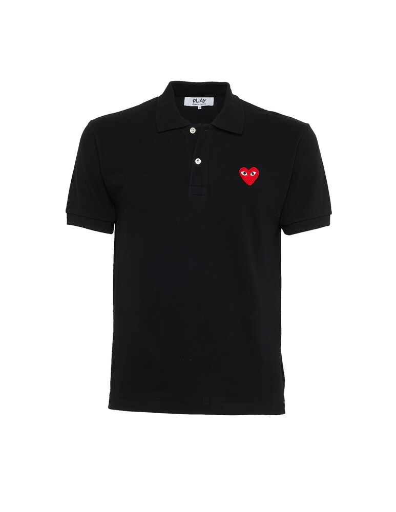 Comme Des Garçons Play Polo Play Con Cuore Piccolo Ricamato