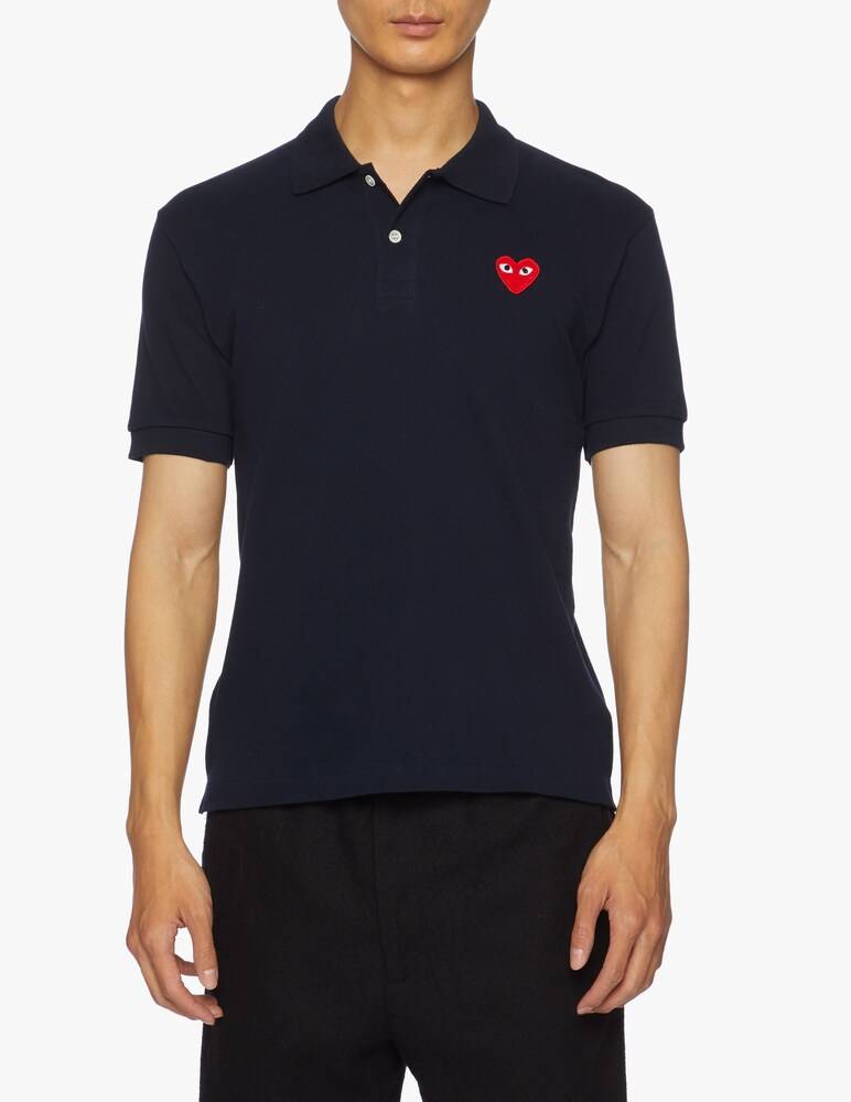 Comme des Garçons Play Polo play con cuore piccolo ricamato