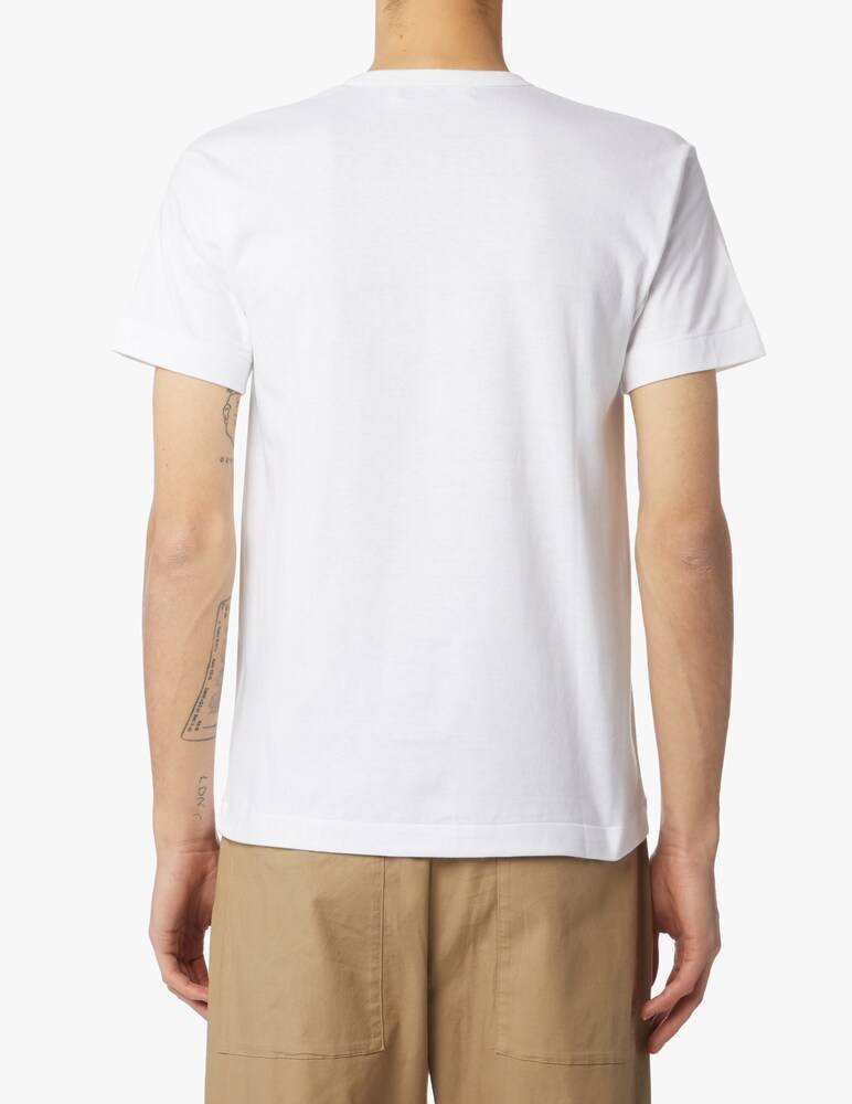Comme Des Garçons Play T-shirt Con Stampa A Cuore Sul Fondo