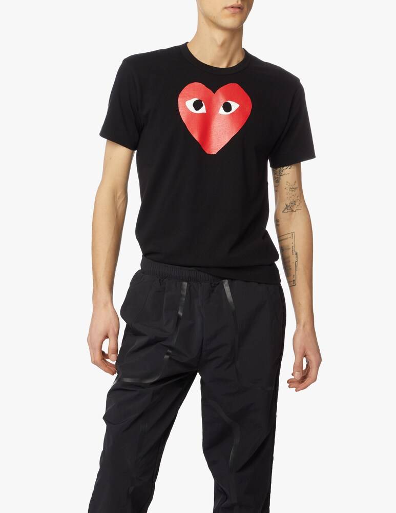 Comme Des Garçons Play T-shirt Play Con Logo A Cuore Grande