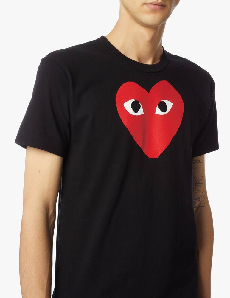 Comme Des Garçons Play T-shirt Play Con Logo A Cuore Grande
