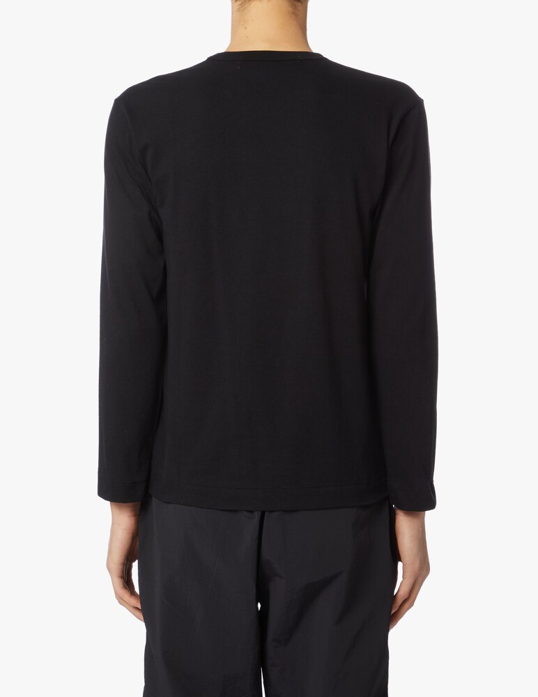 Comme Des Garçons Play T-shirt Play Maniche Lunghe Con Logo A Cuore Piccolo