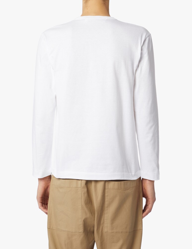 Comme Des Garçons Play T-shirt Play Maniche Lunghe Logo A Cuore Piccolo