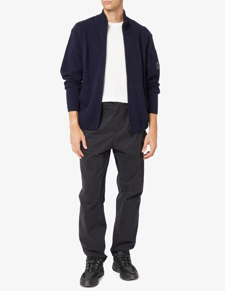 Cp Company Cardigan Lens In Lana D'agnello