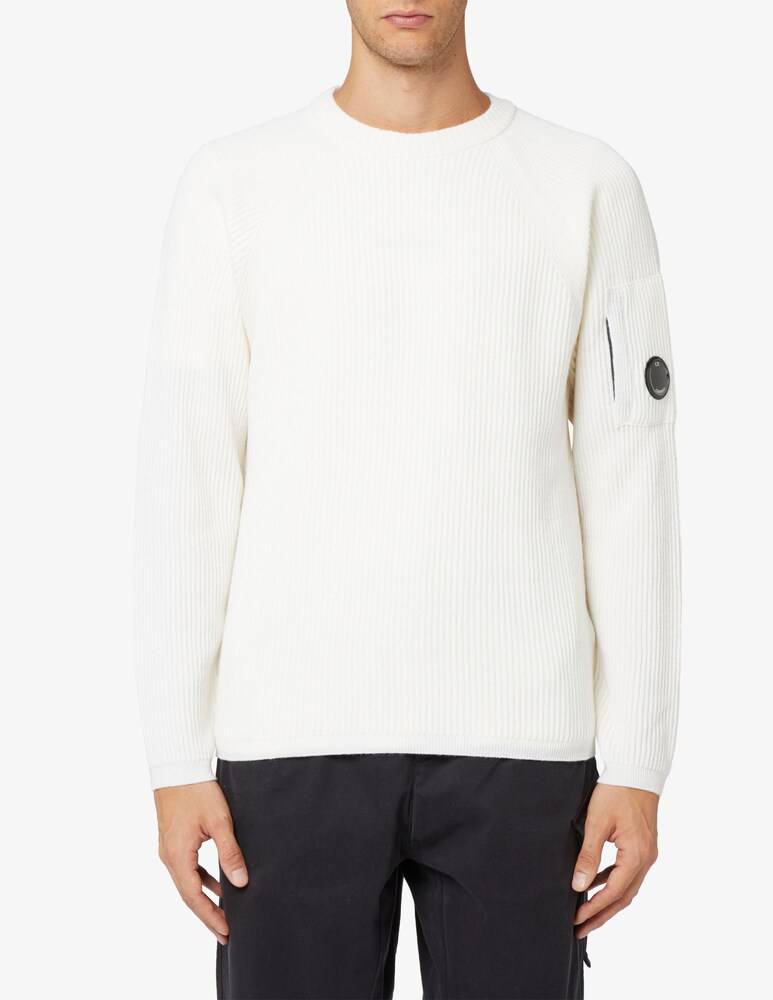 Cp Company Maglia a costine lens in lana d'agnello