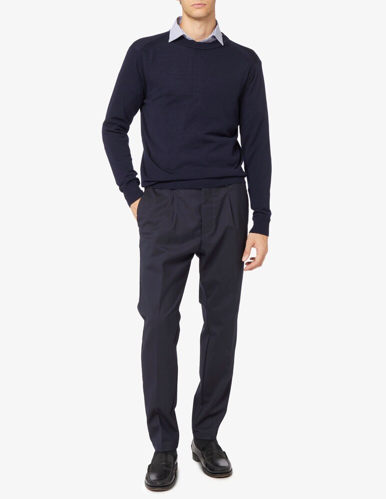 Cruna Pantaloni Mitte In Lana Tecnica