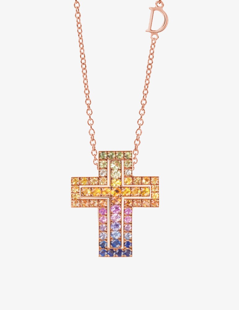 Damiani Collana Belle Époque con zaffiri rainbow 1.48 Ct