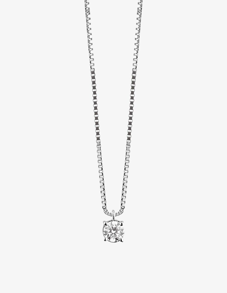 Damiani Collana Luce in oro bianco con diamante 0.24 ct