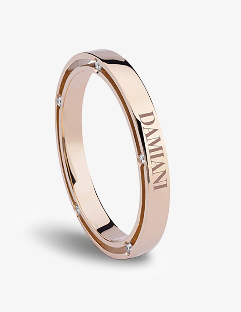 Damiani Fede nuziale D.Side con diamante 0.07 Ct