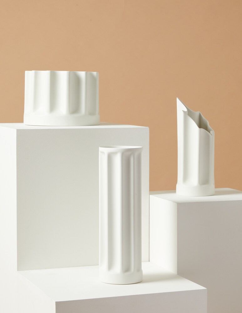 Danese Bambu' Vaso In Ceramica - Bianco
