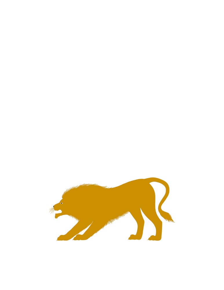 Danese Sette Il Leone serigrafia - Marrone