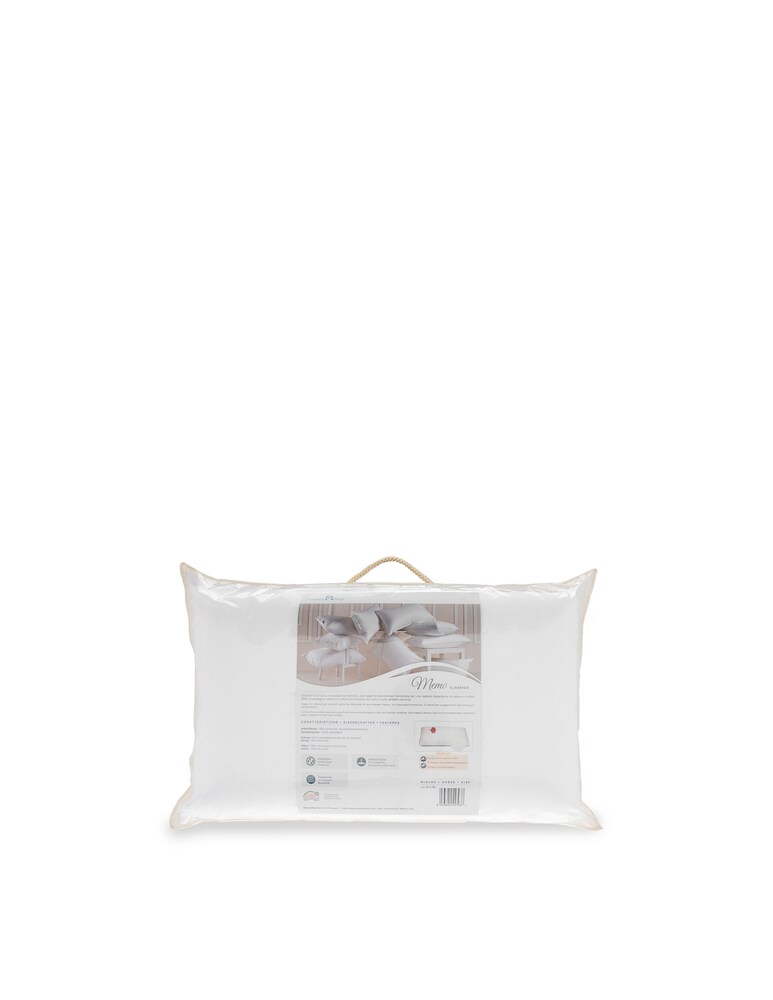 Daunenstep Guanciale Memo Classico + Federa Comfort Plus 50x80cm - Bianco