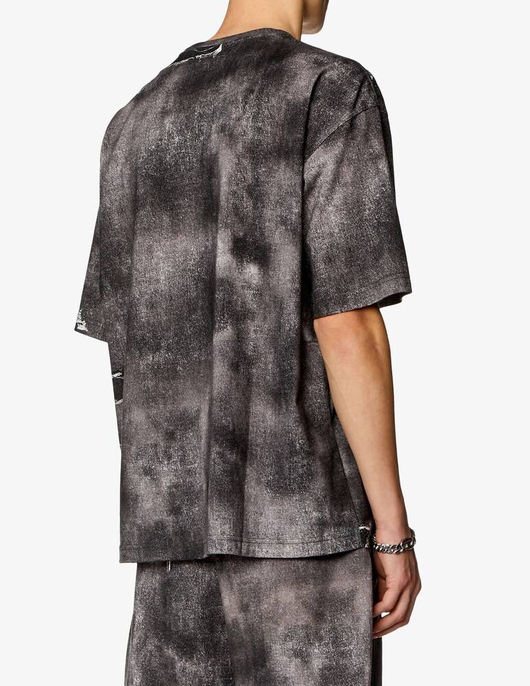 Diesel Maglietta Wash Stampa Denim