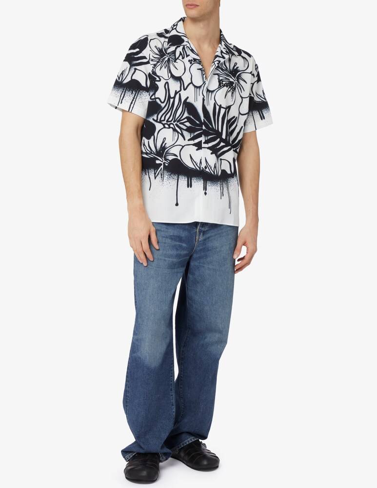 Disclaimer Camicia Maniche Corte Fiori