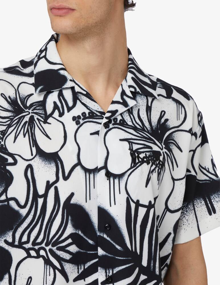 Disclaimer Camicia Maniche Corte Fiori
