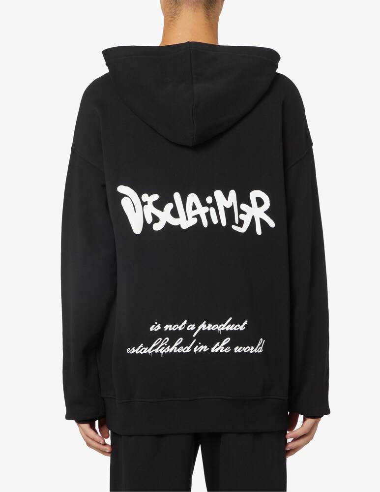 Disclaimer Felpa Con Cappuccio Lettering Back