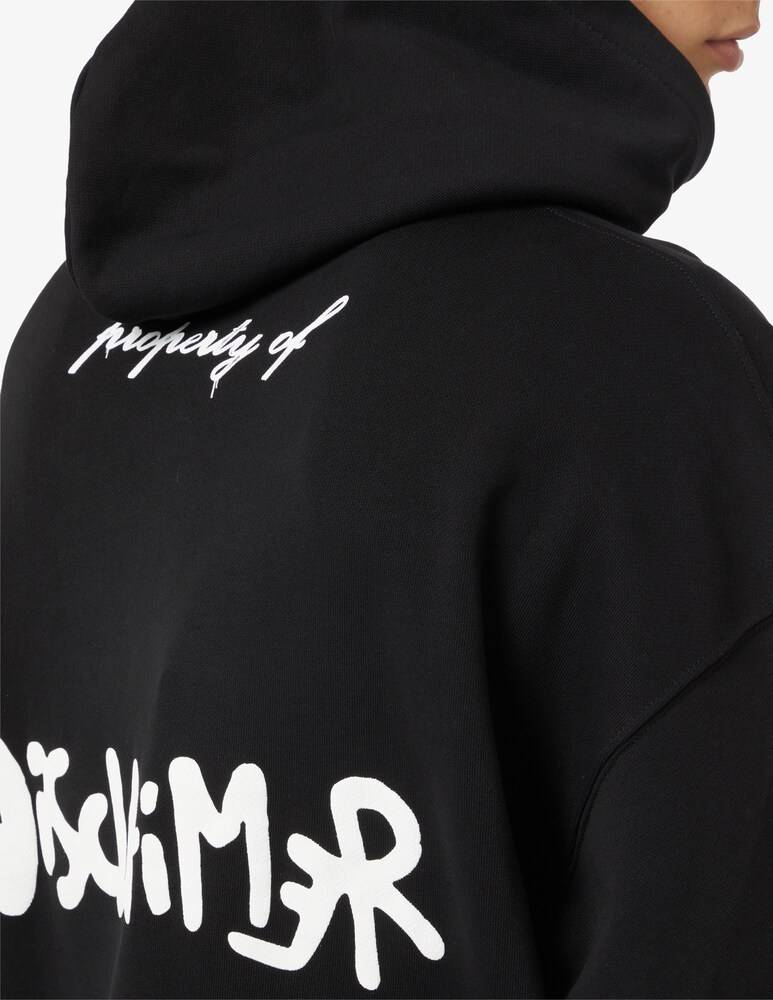 Disclaimer Felpa Con Cappuccio Lettering Back