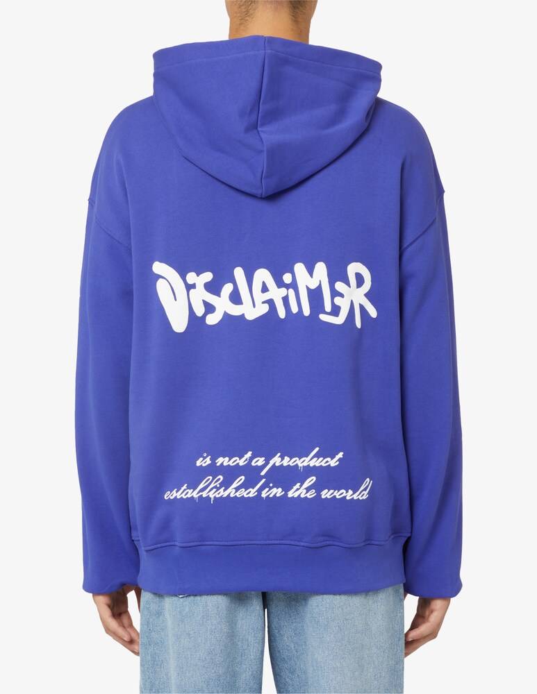 Disclaimer Felpa Con Cappuccio Lettering Back