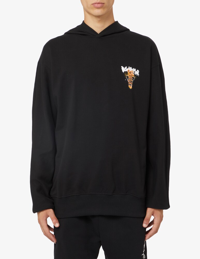 Disclaimer Felpa con cappuccio lettering canestro back