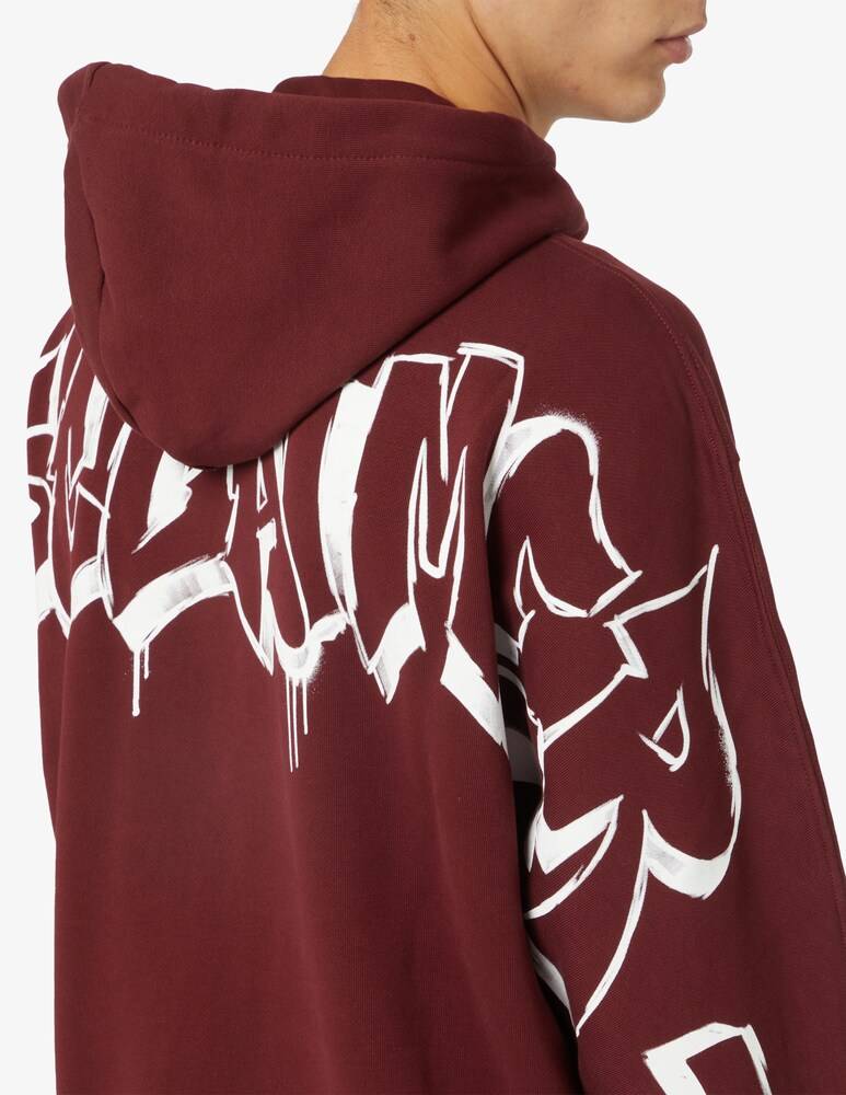 Disclaimer Felpa Con Cappuccio Lettering Graffiti Back