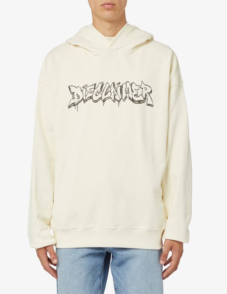 Disclaimer Felpa con cappuccio lettering graffiti front